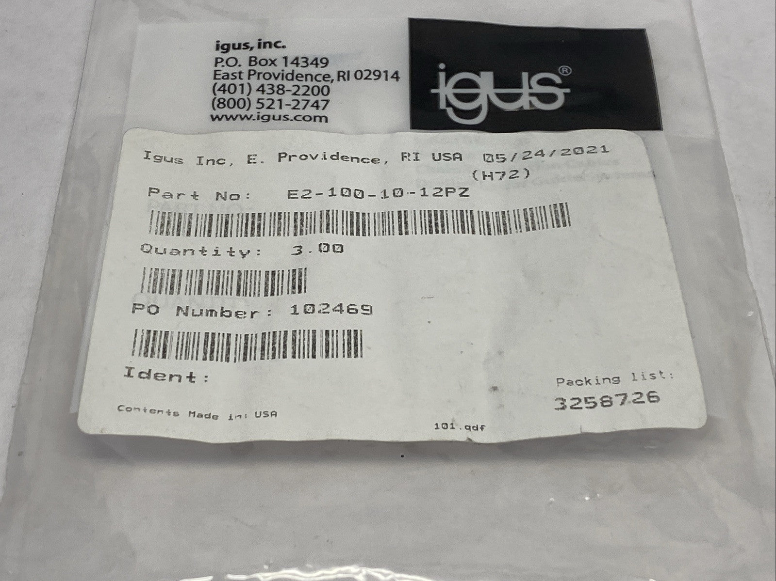 Igus E2-100-10-12PZ Locking Plastic Mounting Bracket w/ Tie Wrap Plates LOT OF 3 - Maverick Industrial Sales