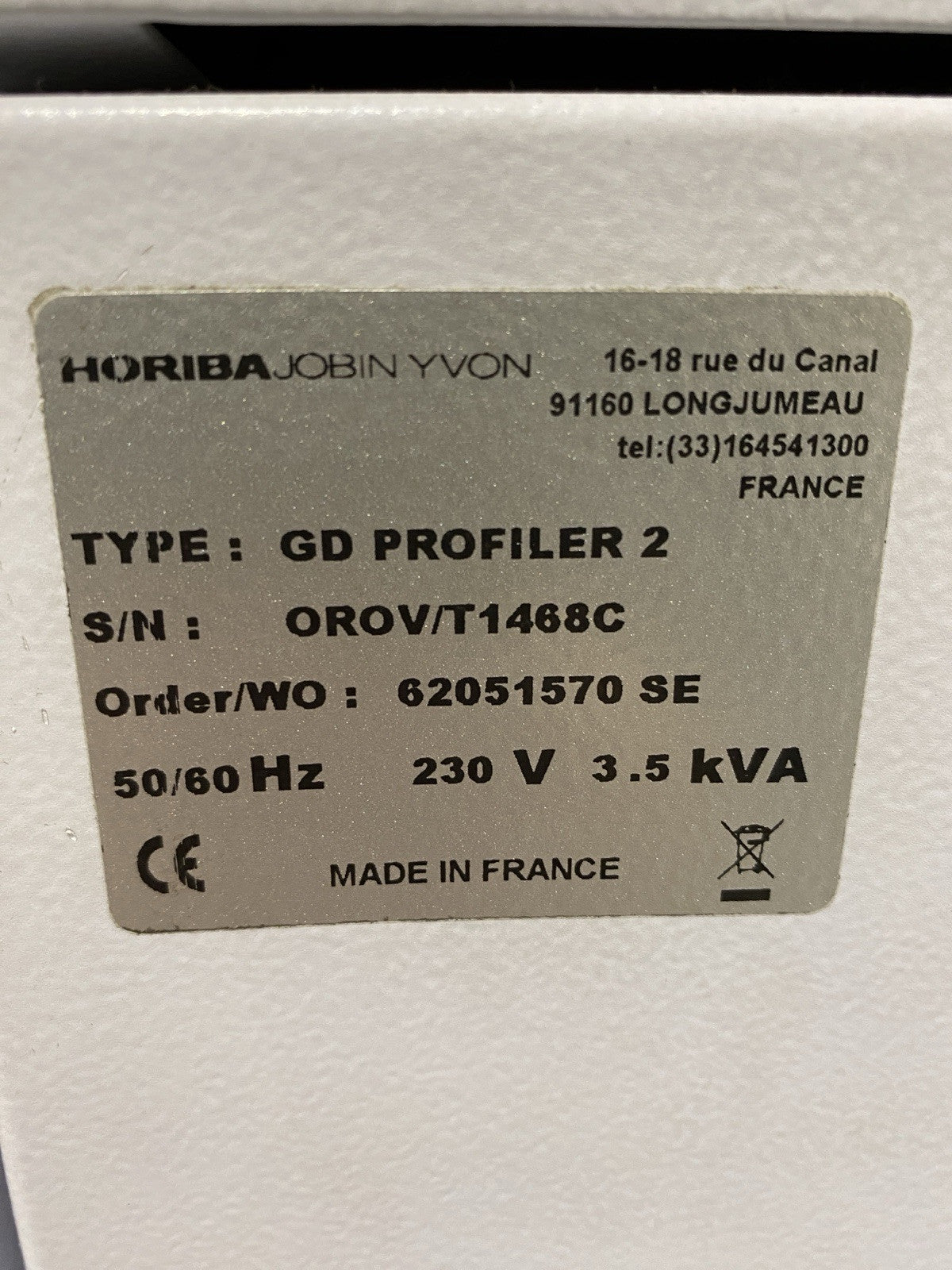 Horiba GD Profiler 2 Glow Discharge Optical Emission Spectrometer PARTS / REPAIR - Maverick Industrial Sales