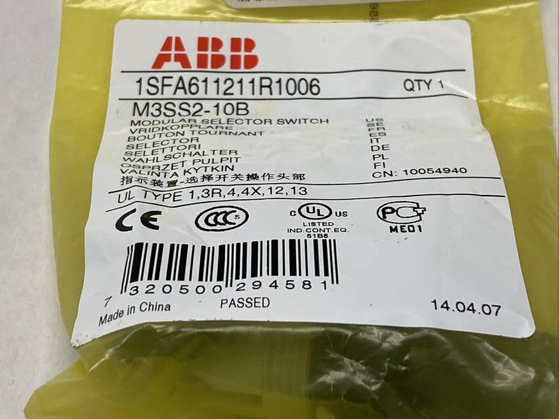 ABB M3SS2-10B Modular Selector Switch 3-Position Momentary - Maverick Industrial Sales