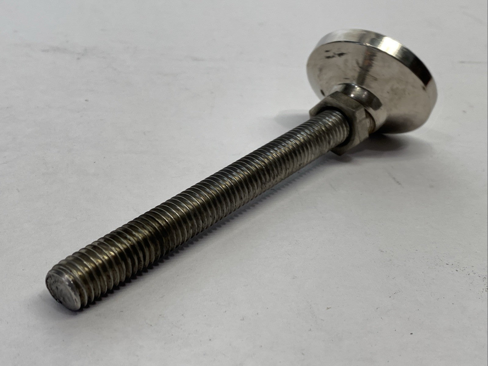 Machine Leveling Foot 1/4" NPT 14TPI 1-7/8" Foot Dia 6-1/2" Length - Maverick Industrial Sales