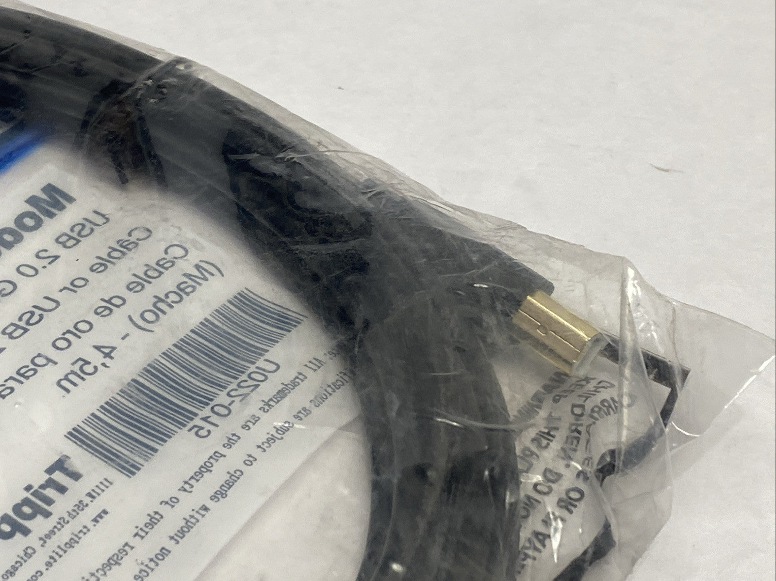 Tripp Lite U022-015 Hi-Speed USB 2.0 A to B Cable Assembly 15' Length LOT OF 2 - Maverick Industrial Sales