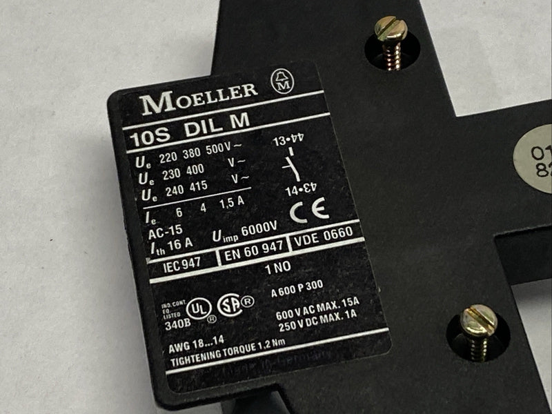 Moeller 10S DIL M Auxiliary Contact 1.5A 500V 1P - Maverick Industrial Sales