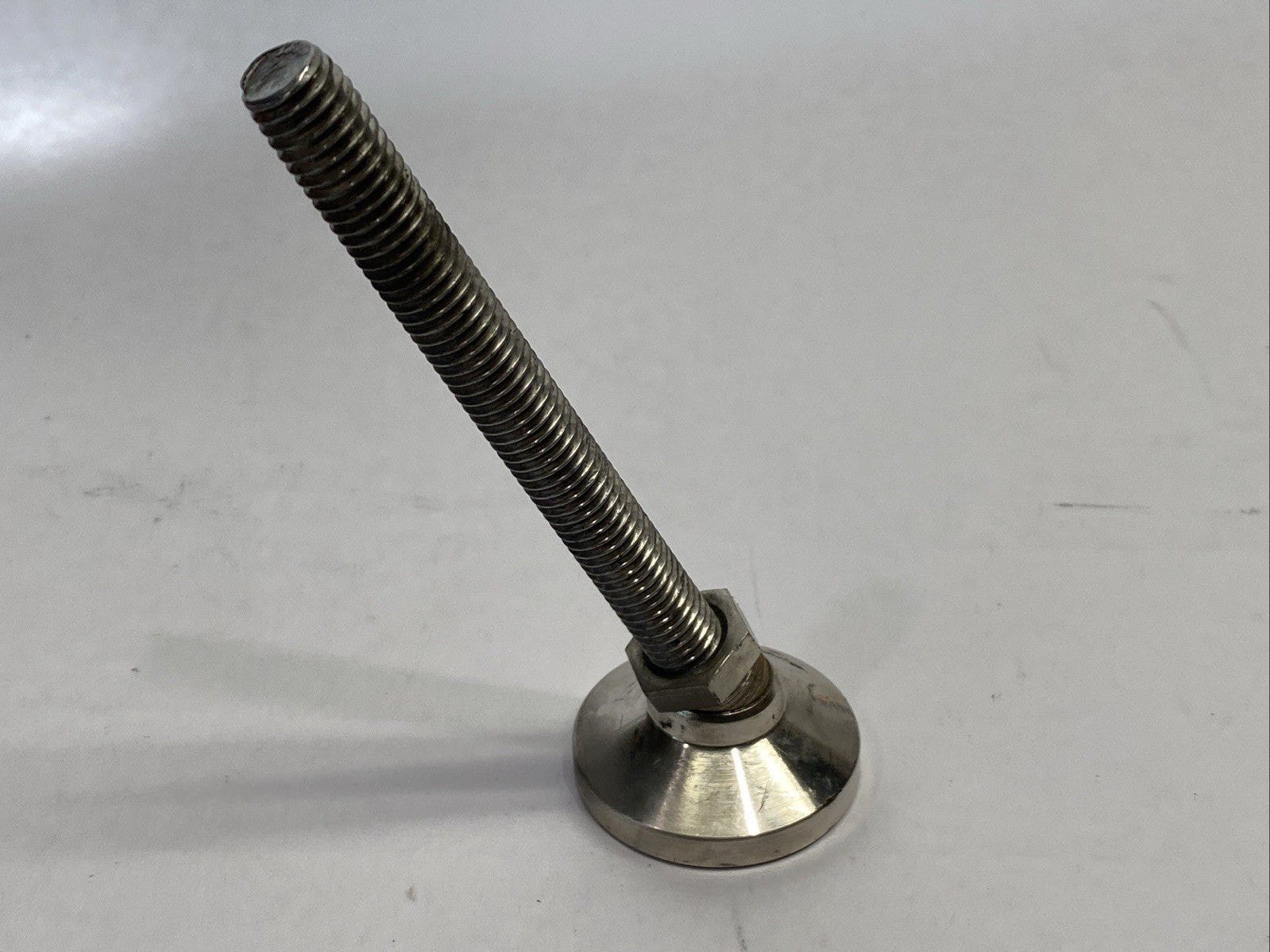 Machine Leveling Foot 1/4" NPT 14TPI 1-7/8" Foot Dia 6-1/2" Length - Maverick Industrial Sales