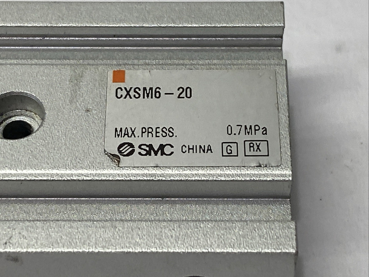 SMC CXSM6-20 Dual Rod Guided Pneumatic Cylinder 6mm Bore 20mm Stroke - Maverick Industrial Sales