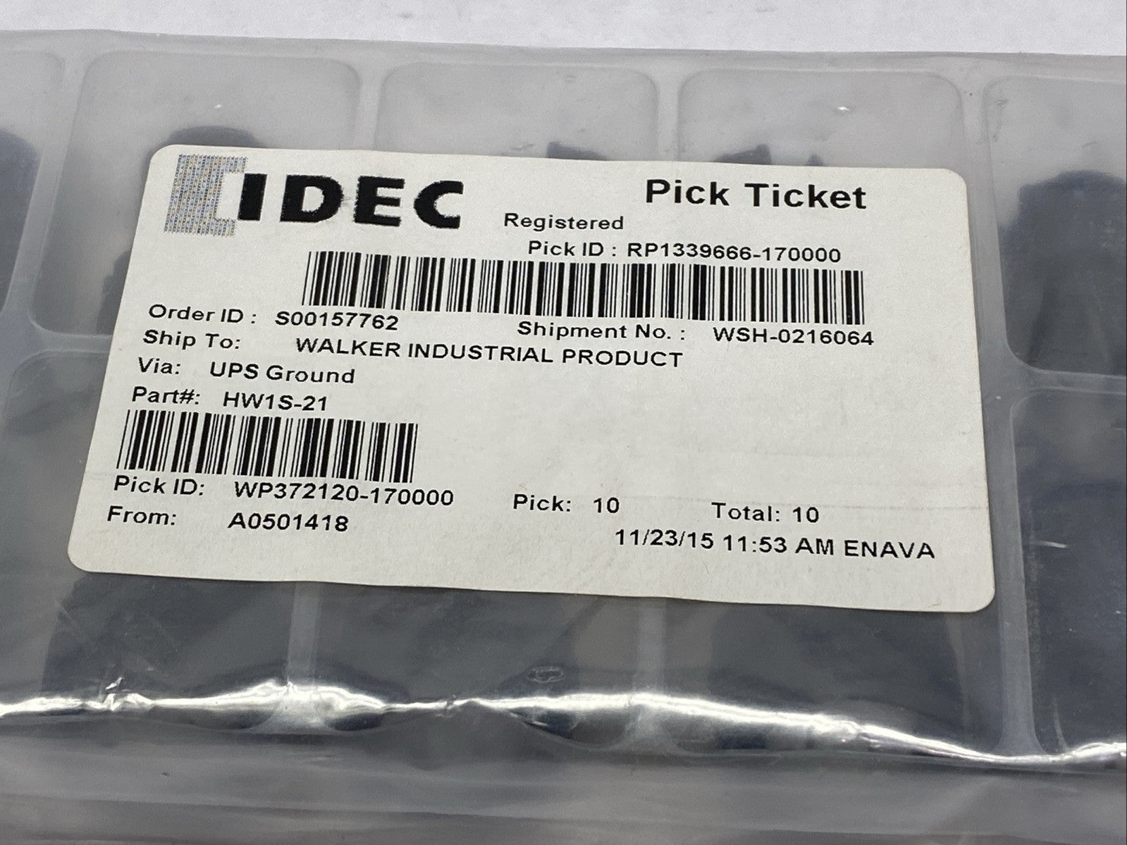 IDEC HW1S-21 Heavy-Duty Pushbutton Enclosure 22mm PKG OF 10 - Maverick Industrial Sales