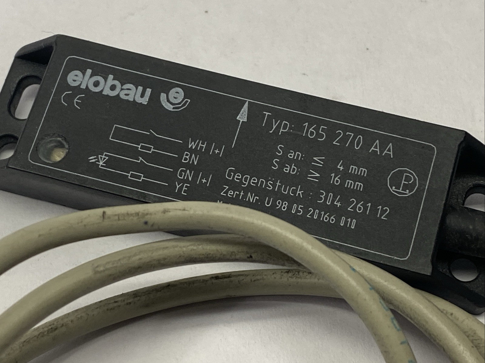 Elobau 165 270 AA Safety Magnetic Sensor 1m Cable - Maverick Industrial Sales