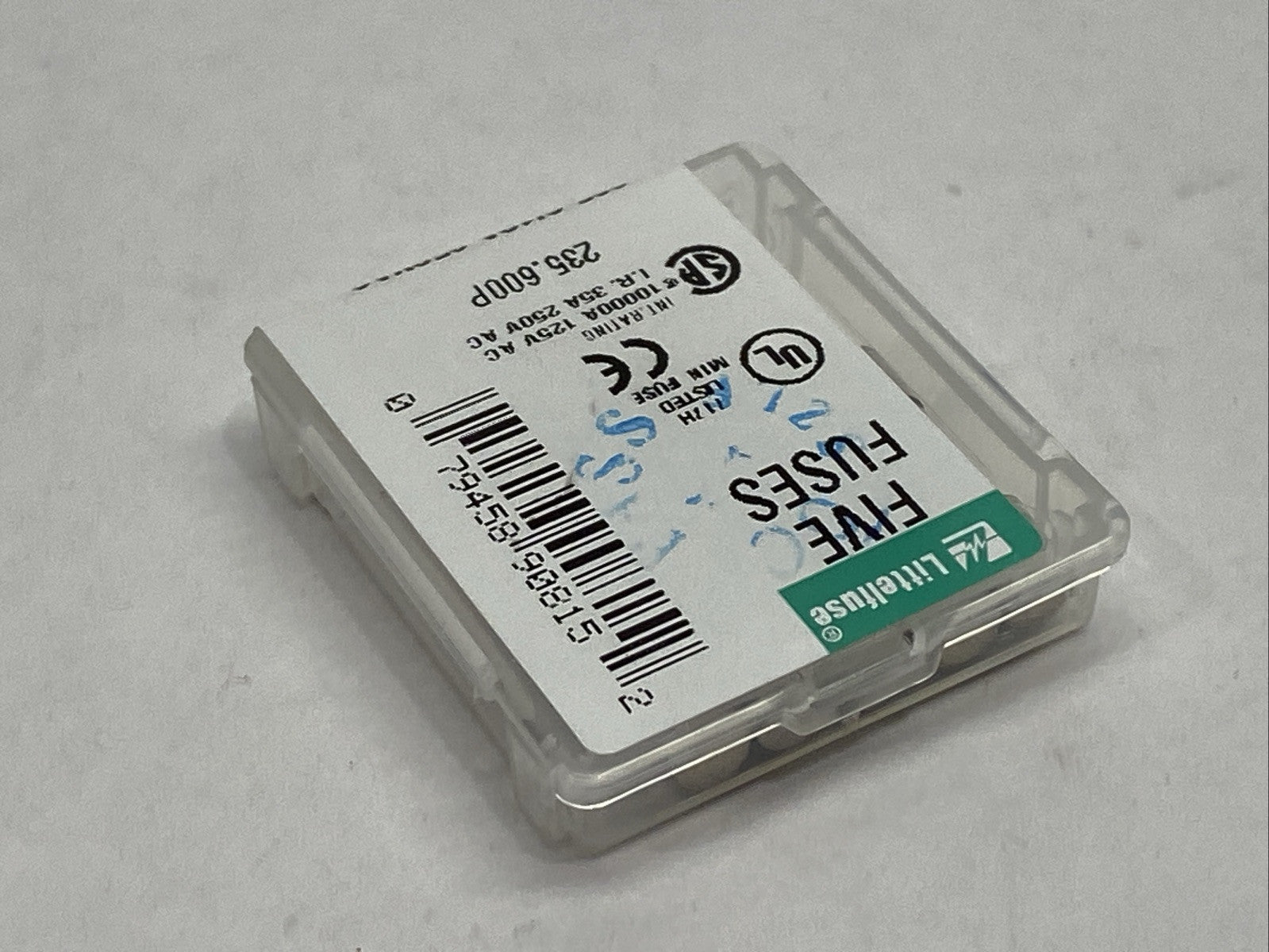 Littelfuse 235.600P Fast-Acting Cartridge Fuse 0.6A 250VAC PKG OF 5 - Maverick Industrial Sales