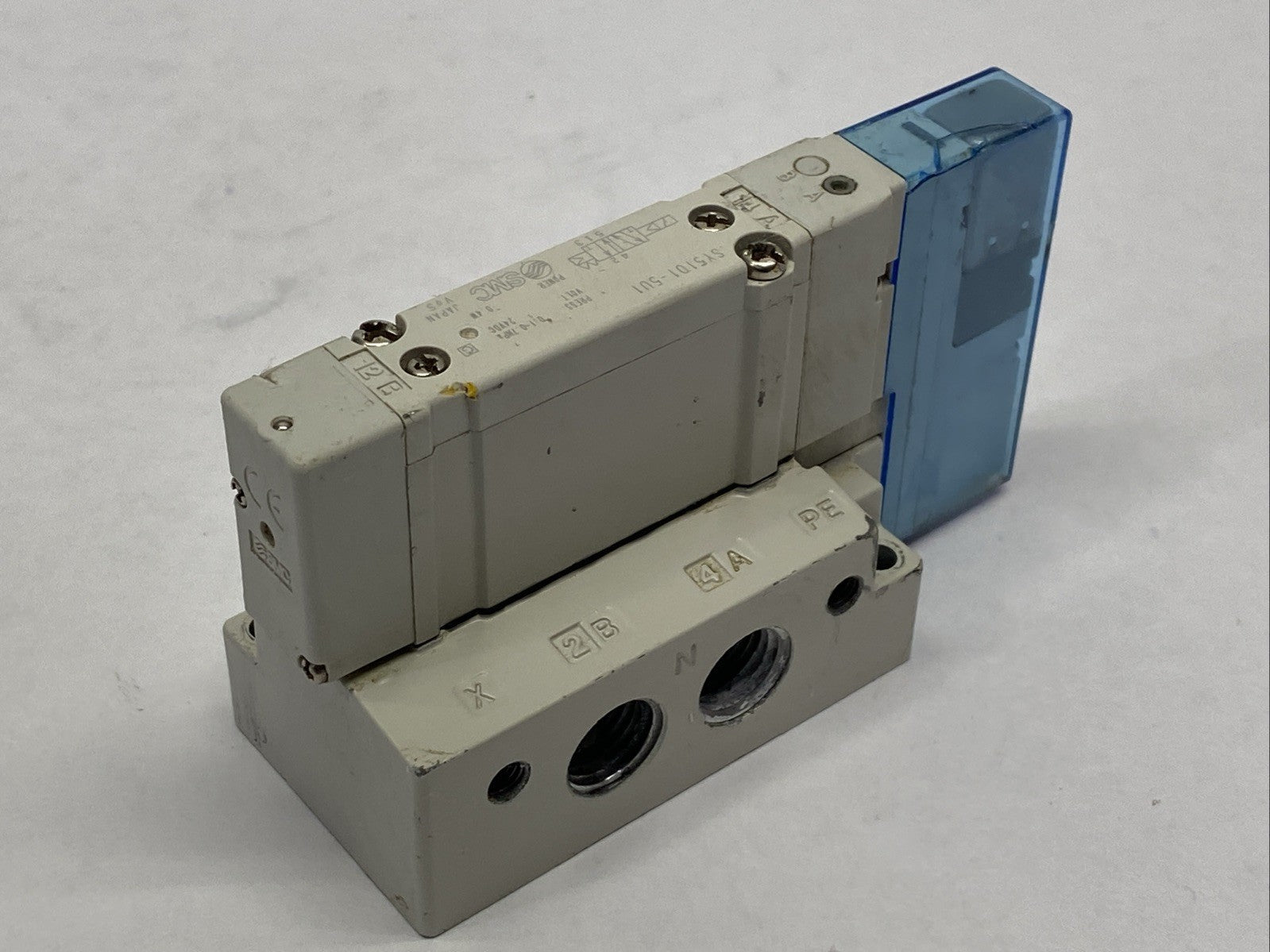 SMC SY5101-5U1-WO-02N Pneumatic Solenoid Valve 5-Port w/ Base - Maverick Industrial Sales