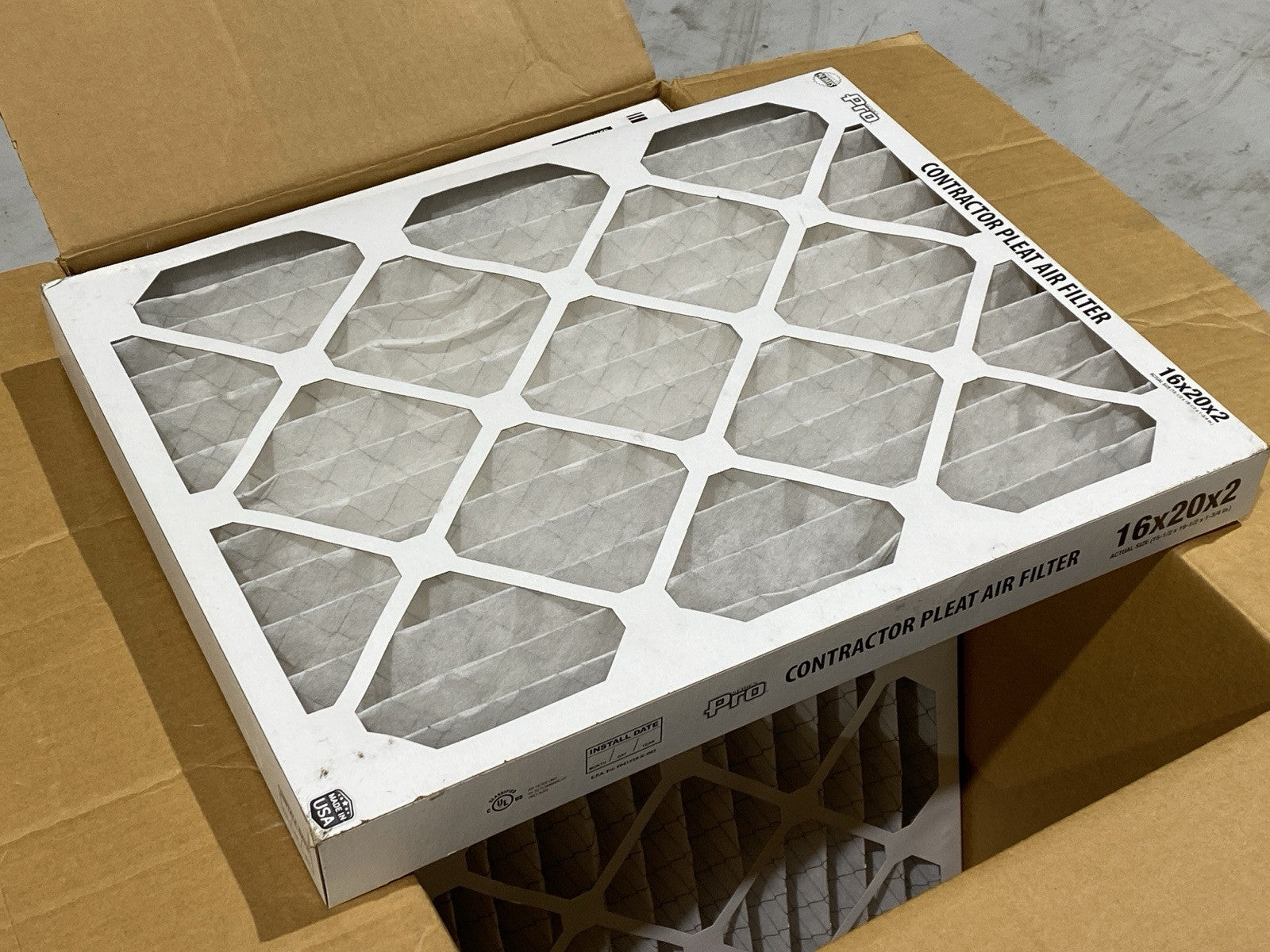 BestAir 2-1620-8 MERV 8 Commercial Pleated Air Filter 16" x 20" x 2" BOX OF 8 - Maverick Industrial Sales