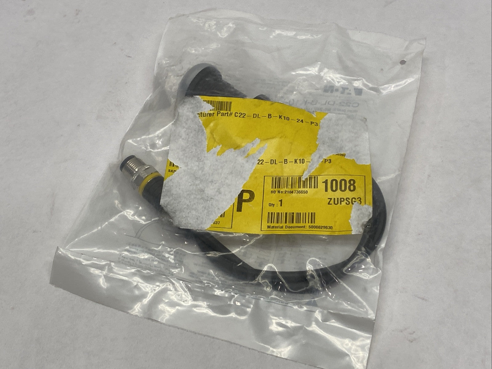 Eaton C22-DL-B-K10-24-P3 RQM Illuminated Compact Momentary Pushbutton Blue 24V - Maverick Industrial Sales
