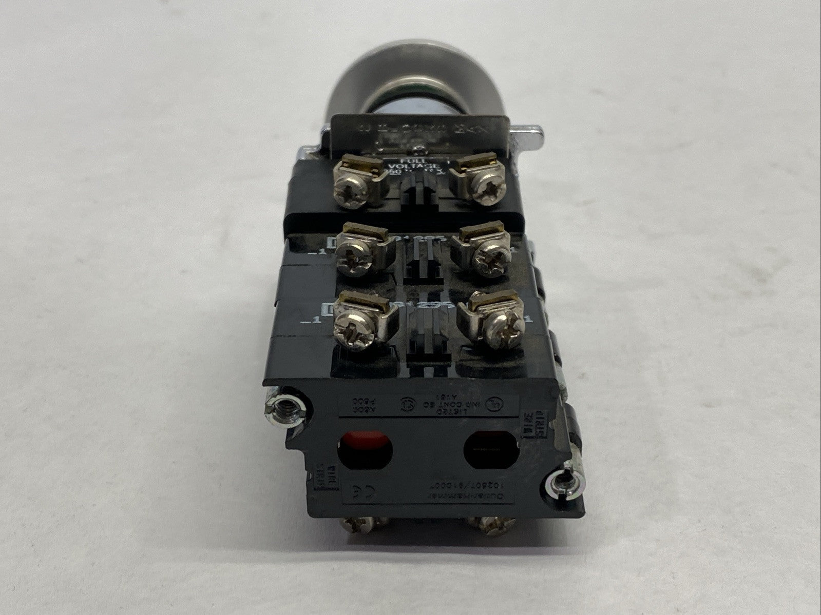 Cutler Hammer 10250T/91800T Green Illuminated Mushroom Pushbutton w/ 2x 091296 - Maverick Industrial Sales