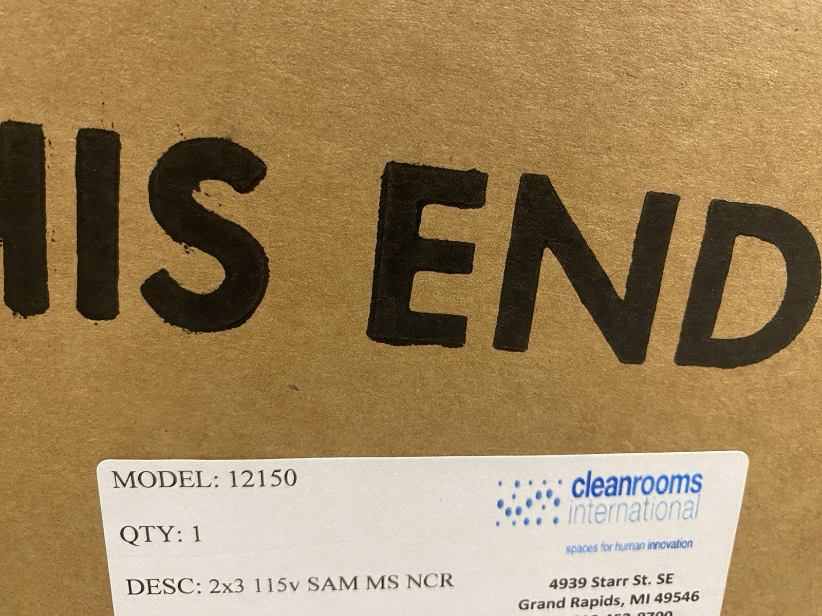 12150 | Cleanrooms International SAM 23 MS NCR Microsound Fan Filter Unit - New - Maverick Industrial Sales