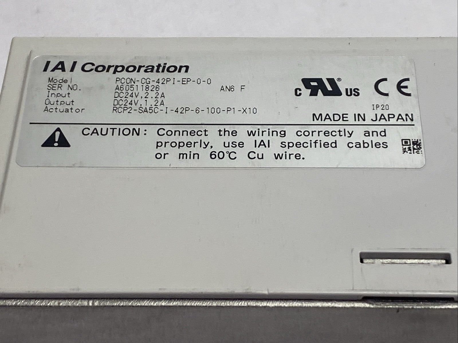 IAI PCON-CG-42PI-EP-0-0 Intelligent Actuator Controller 1.2A 24VDC - Maverick Industrial Sales