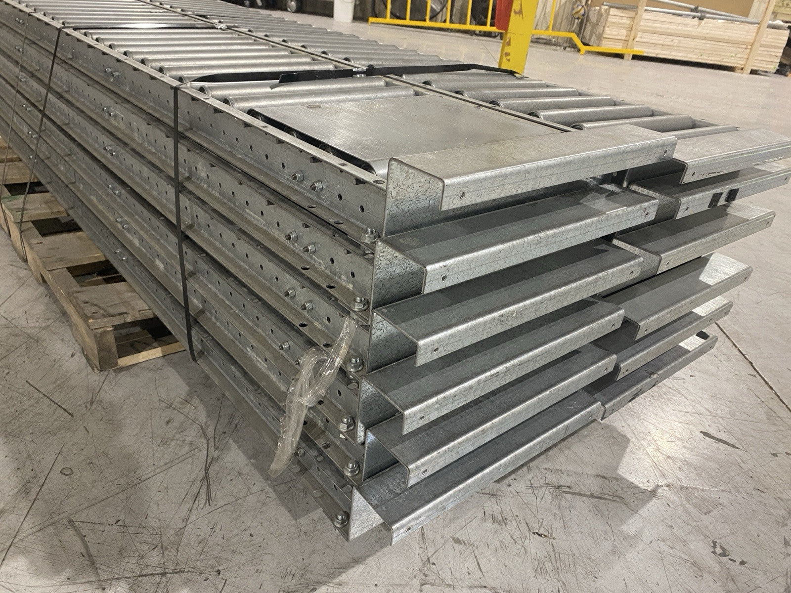 Unex 100S2R153x96 SpanTrack Carton Flow Rollers. 96 in L 15in W S2, LOT OF 12 - Maverick Industrial Sales