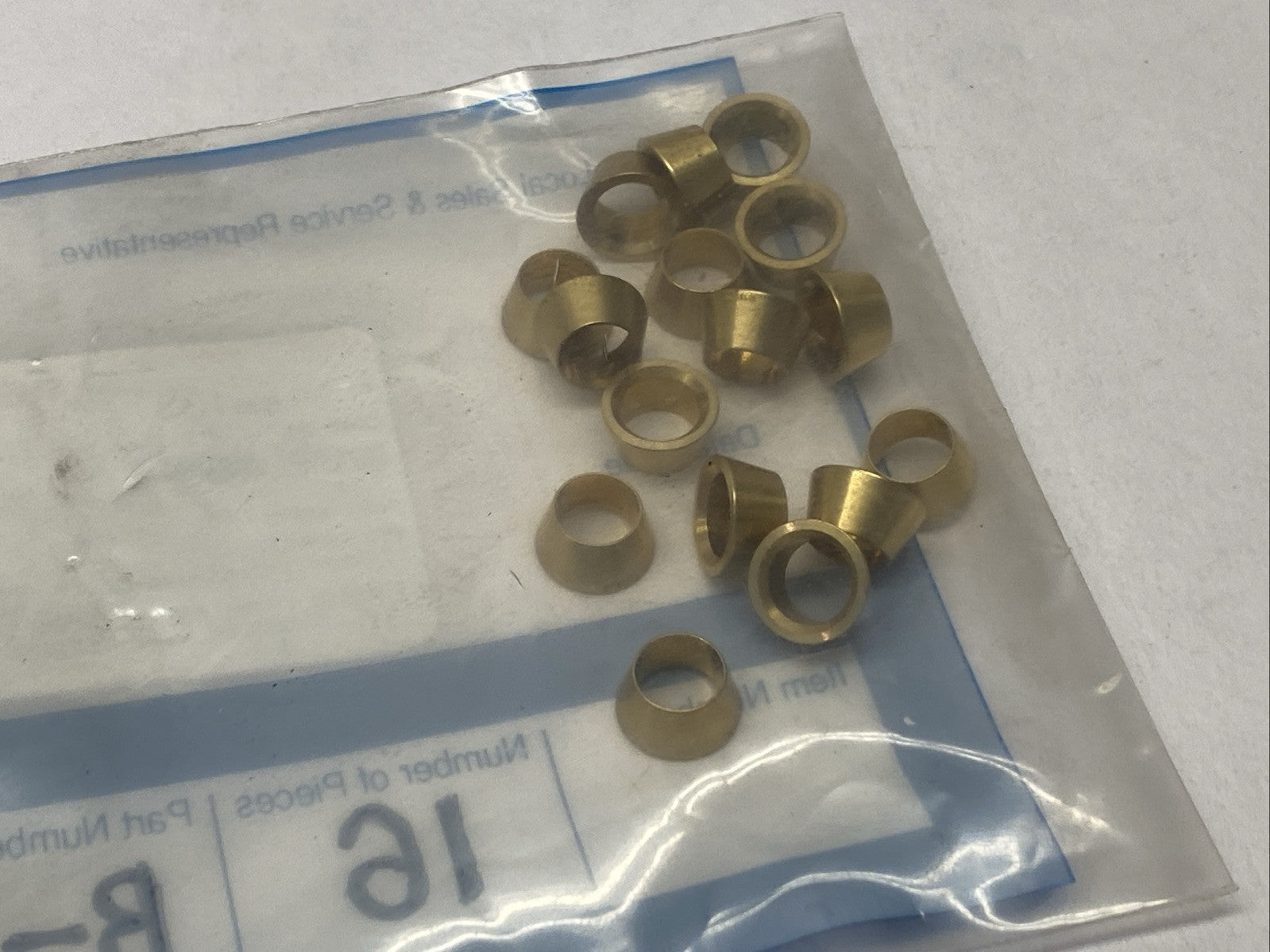 Swagelok B-403-1 Brass Front Ferrule for 1/4" Tube PKG OF 16 - Maverick Industrial Sales