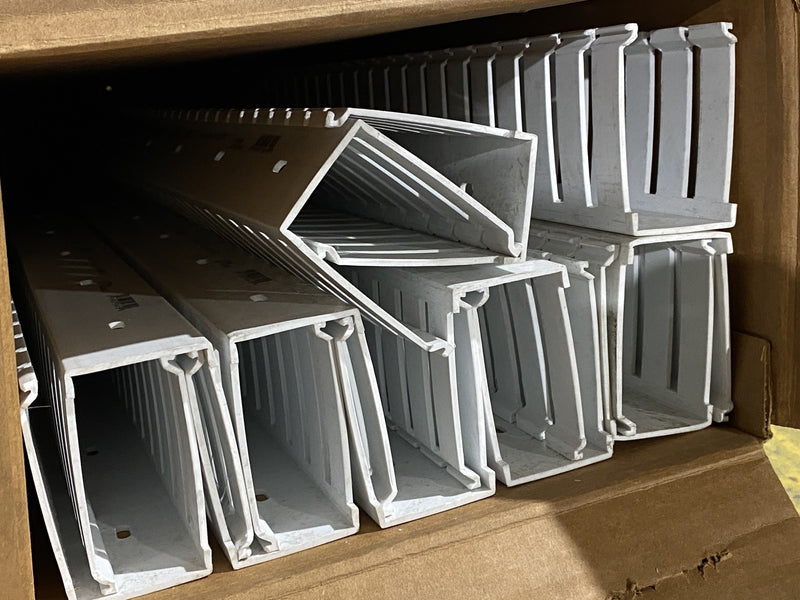 Panduit G1.5X3WH6 PVC Wide Slot Base Wiring Duct 1.5" x 3" 72ft White - Maverick Industrial Sales