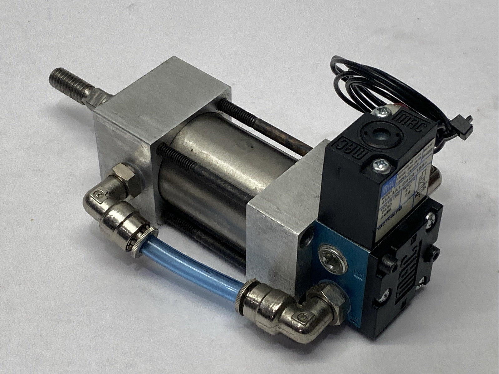 Bimba CSS-00128-A Pneumatic Cylinder w/ MAC 45A-AA1-DACA-1BA Solenoid - Maverick Industrial Sales