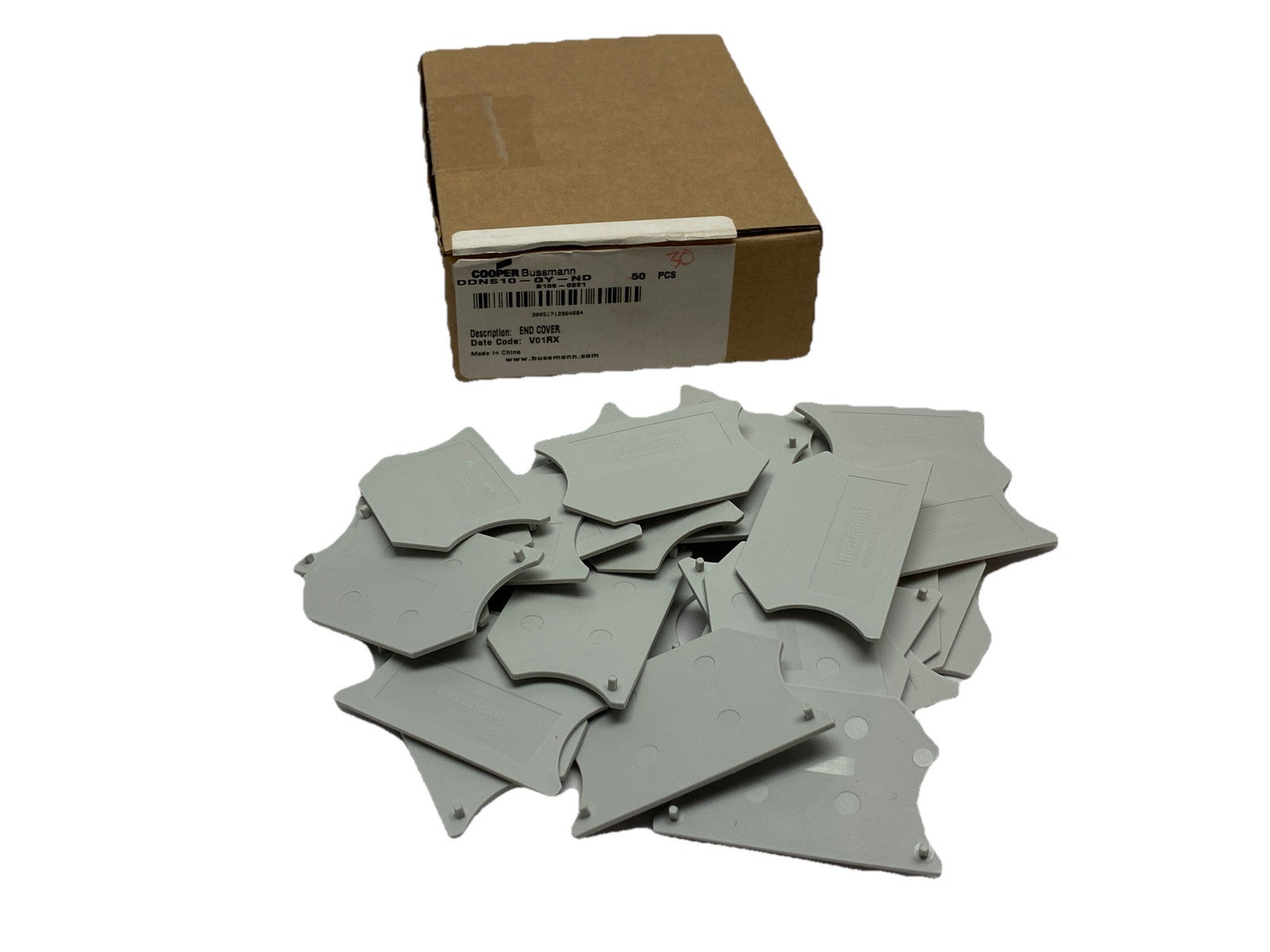 Cooper Bussmann DDNS10-GY-ND Terminal Block End Cover Gray LOT OF 30 - Maverick Industrial Sales