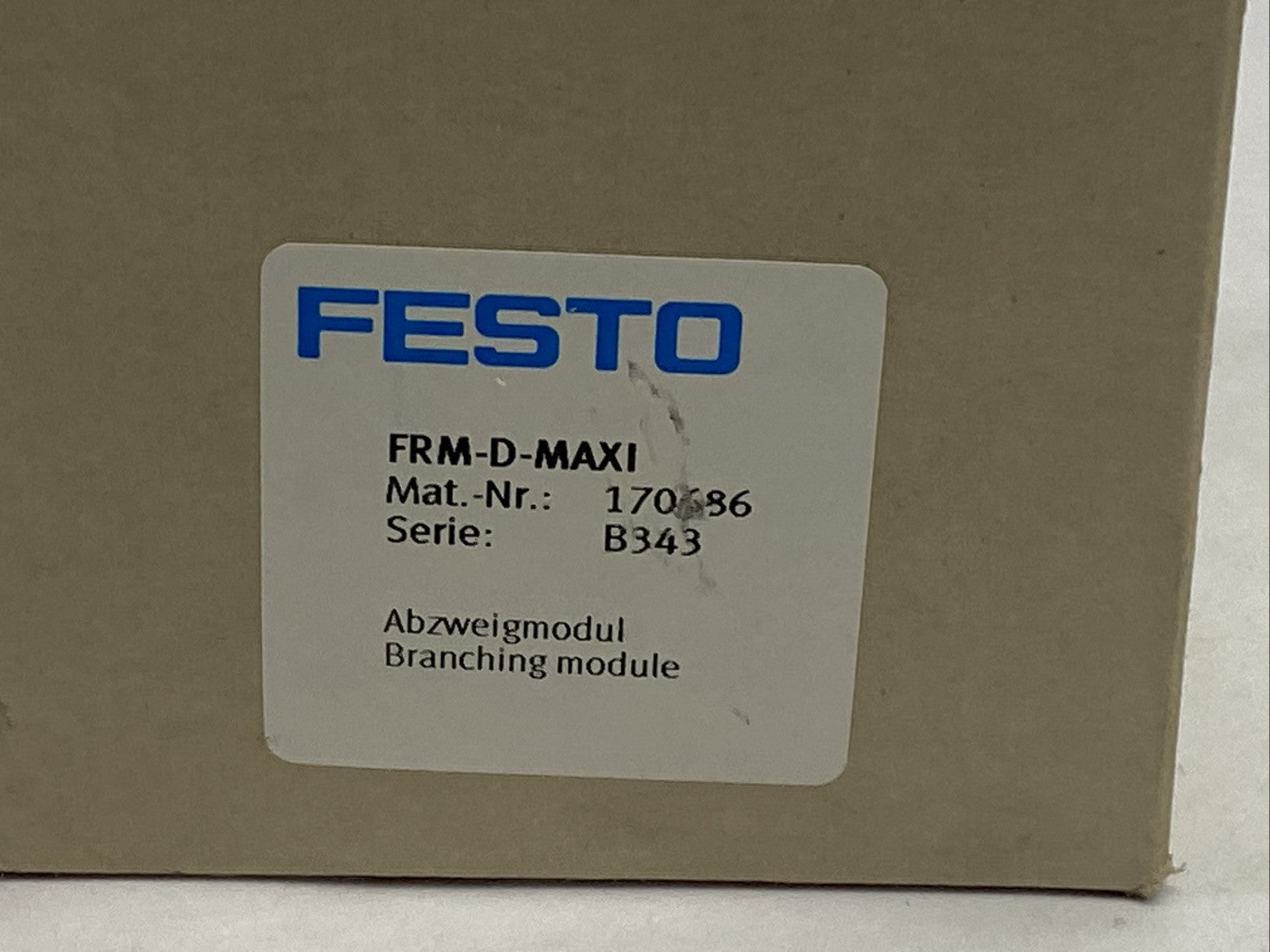 Festo FRM-D-MAXI Branching Module 170686 - Maverick Industrial Sales