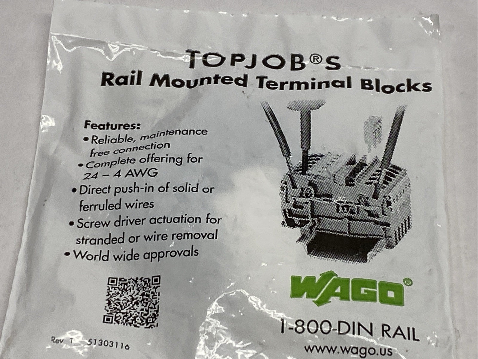 Wago 2002-1201 TopJobs Terminal Block 2.5mm 800v LOT OF 2 - Maverick Industrial Sales