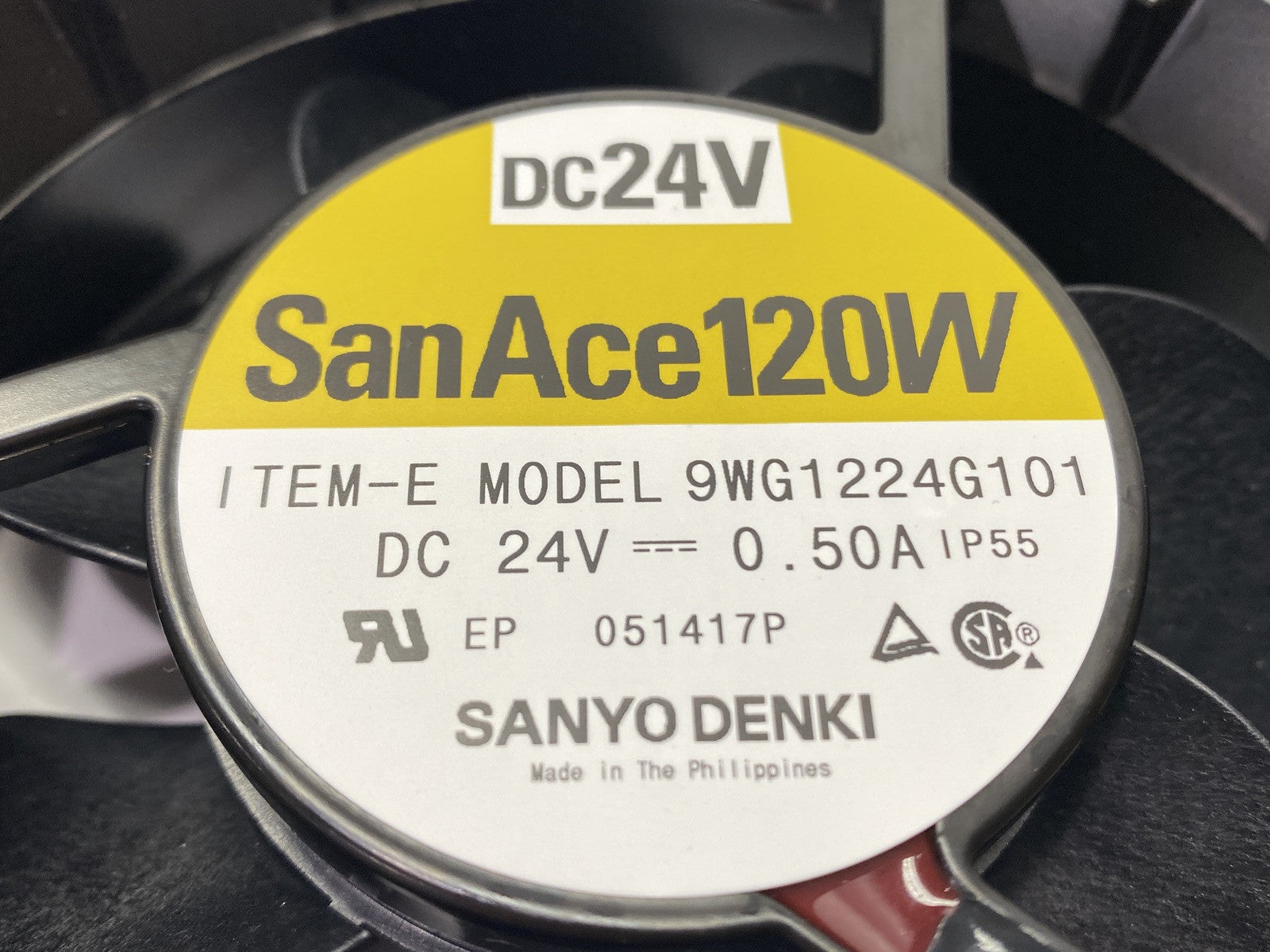 Sanyo Denki 9WG1224G101 Axial Fan 24VDC - Maverick Industrial Sales