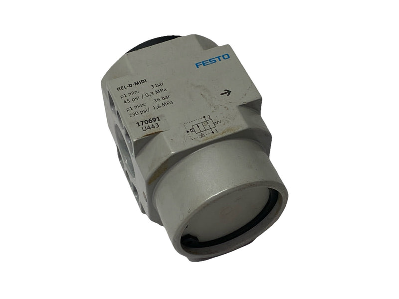 Festo HEL-D-MIDI Pneumatic On/Off Valve 170691 - Maverick Industrial Sales