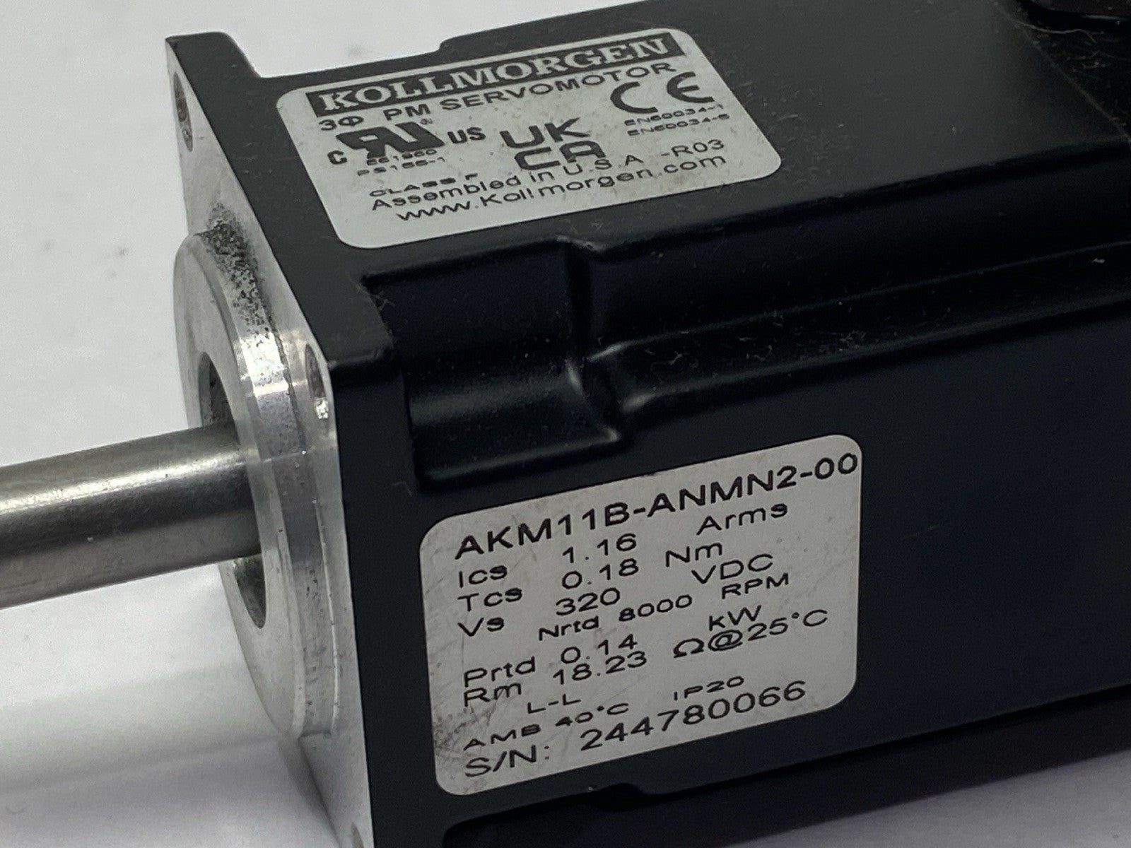 Kollmorgen AKM11B-ANMN2-00 Servo Motor 0.18Nm 8000RPM 320VDC - Maverick Industrial Sales