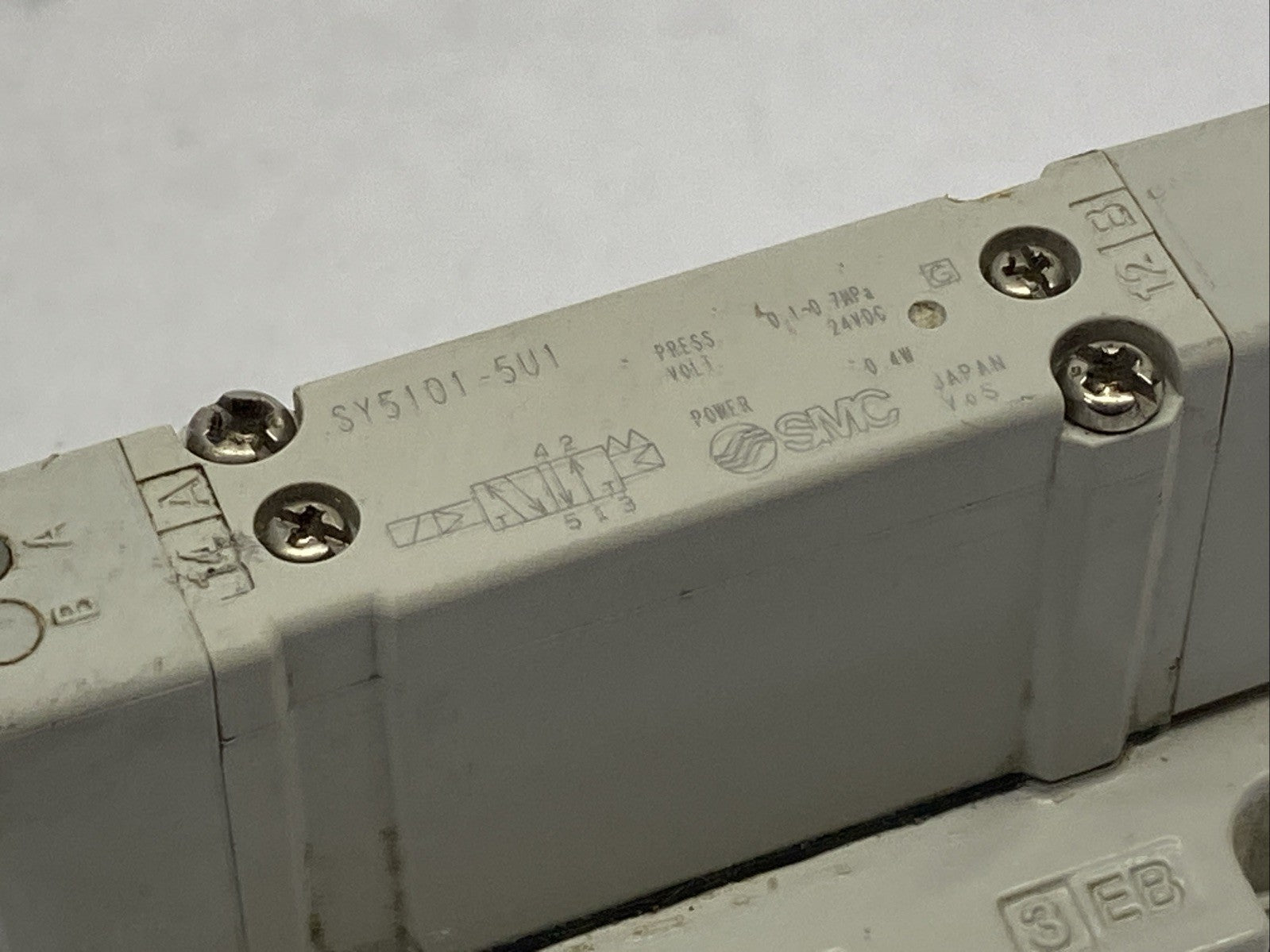 SMC SY5101-5U1-WO-02N Pneumatic Solenoid Valve 5-Port w/ Base - Maverick Industrial Sales
