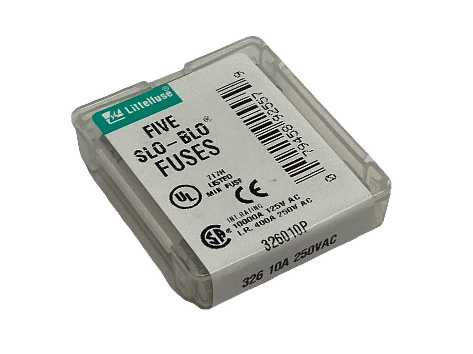 Littelfuse 326010P Slo-Blo Cartridge Fuse 10A 250V PKG OF 5 - Maverick Industrial Sales