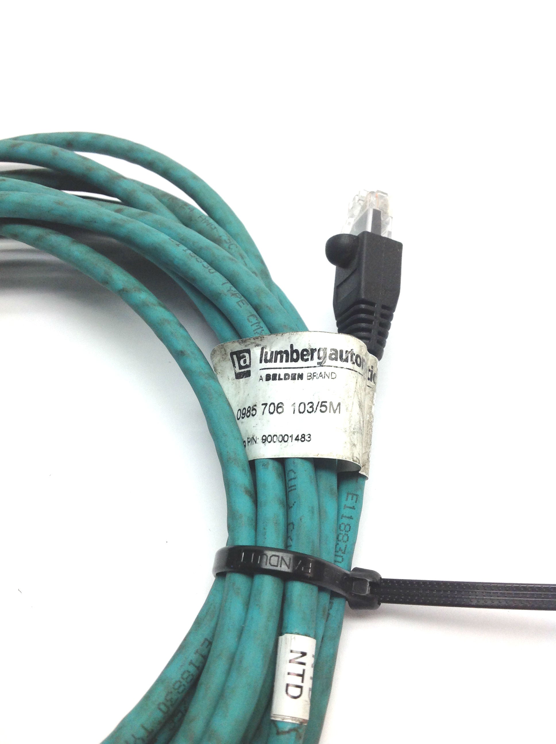 0985 706 103/5M | Lumberg Automation M12 to Ethernet RJ45 5M Unshielded 900001483 - Used - Maverick Industrial Sales