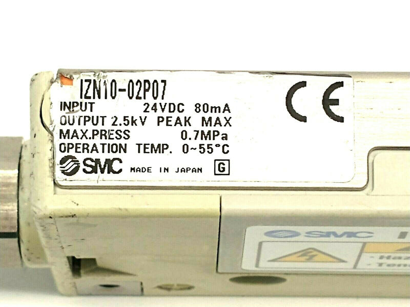 SMC IZN10-02P07 Nozzle Type Ionizer 24VDC 80mA - Maverick Industrial Sales