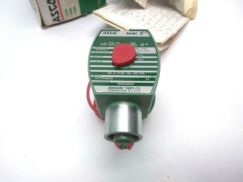 ASCO 8622G202V Red Hat II 240/60, 220/50 1/4 2W NC LO Solenoid Valve 8262C202V - Maverick Industrial Sales