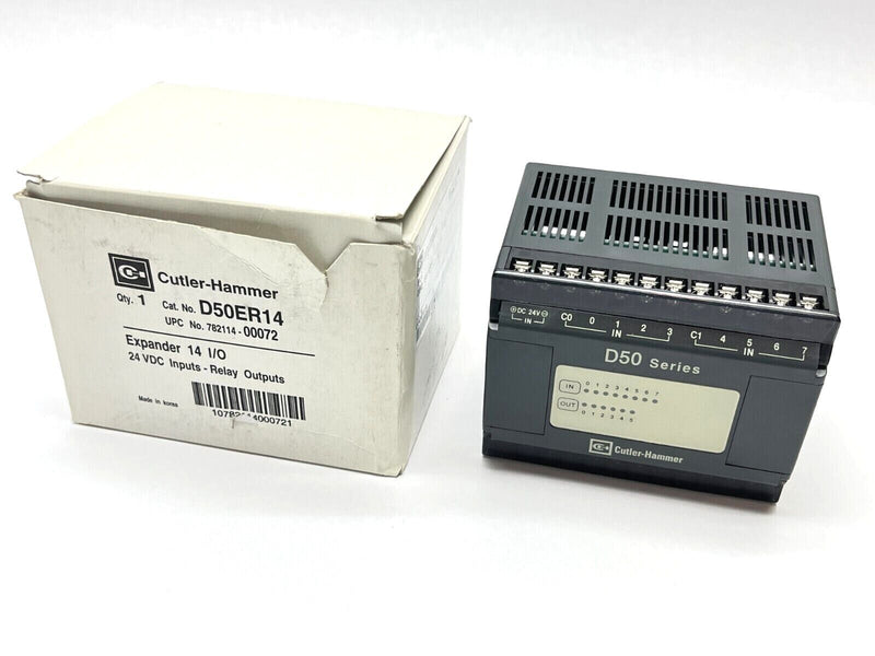 Cutler Hammer D50ER14 Digital Expander 14 I/O 24VDC Inputs/Relay Outputs - Maverick Industrial Sales