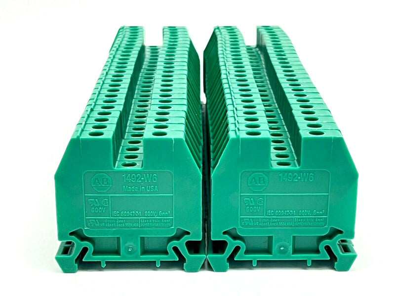 Allen Bradley 1492-W6-G Ser C Terminal Blocks Green BOX OF 50 - Maverick Industrial Sales