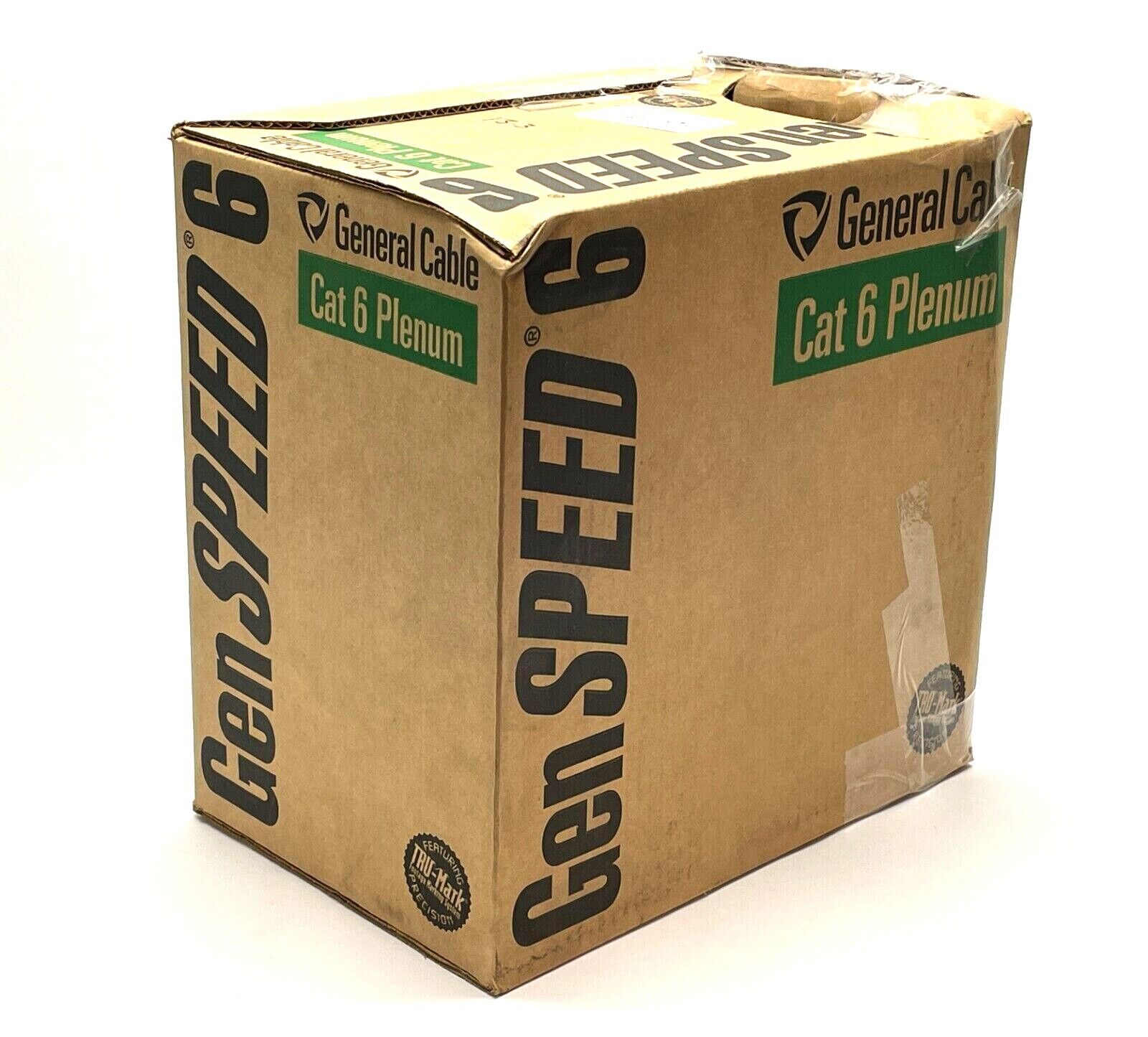General Cable 6P4P24-BL-P-GCC-TP-CE GenSpeed 6 Plenum CAT 6 Cable 460ft Length - Maverick Industrial Sales