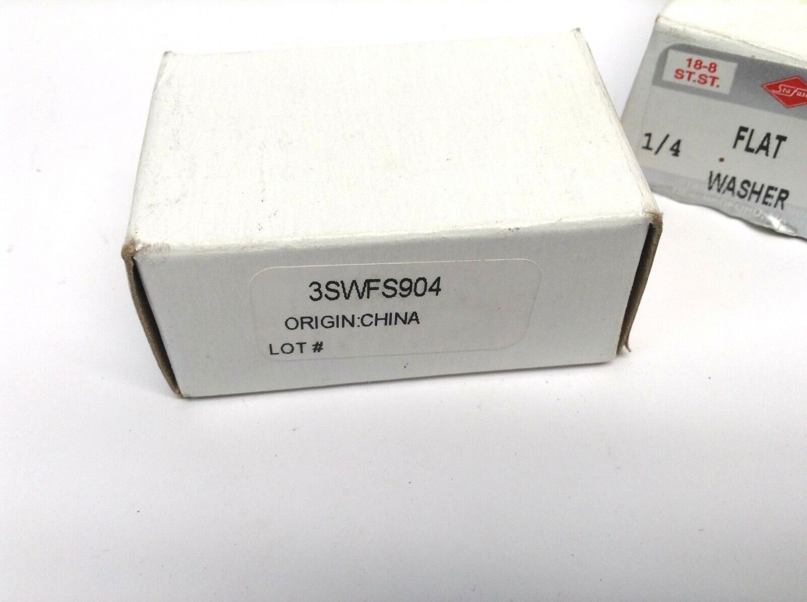 STA-FAST 1/4 Flat Washer 18-8 ST.ST Box of 100 LOT OF 2 - Maverick Industrial Sales