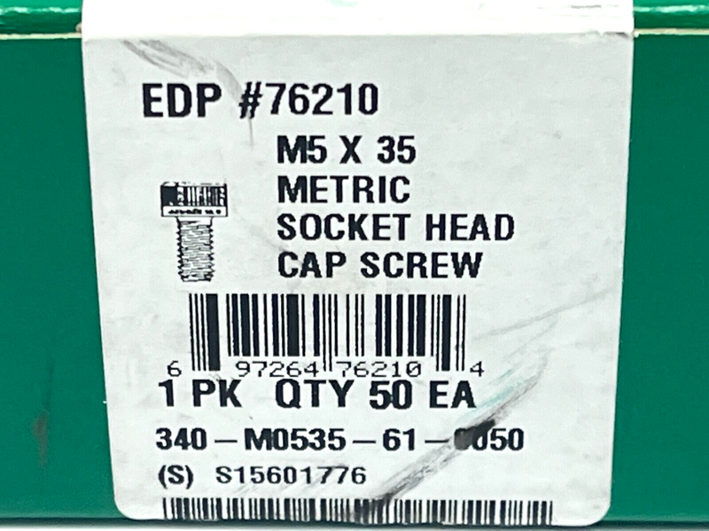 Decorah 340-M0535-61-0050 Metric Socket Head Cap Screw M5 x 35mm BOX OF 50 - Maverick Industrial Sales