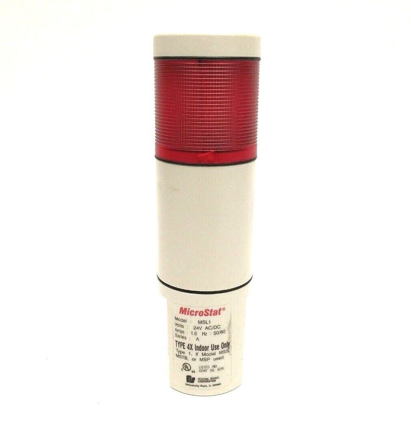 MicroStat MSL1-024R Ser. A Red Status Indicator Stack Light 24V AC/DC 1A - Maverick Industrial Sales