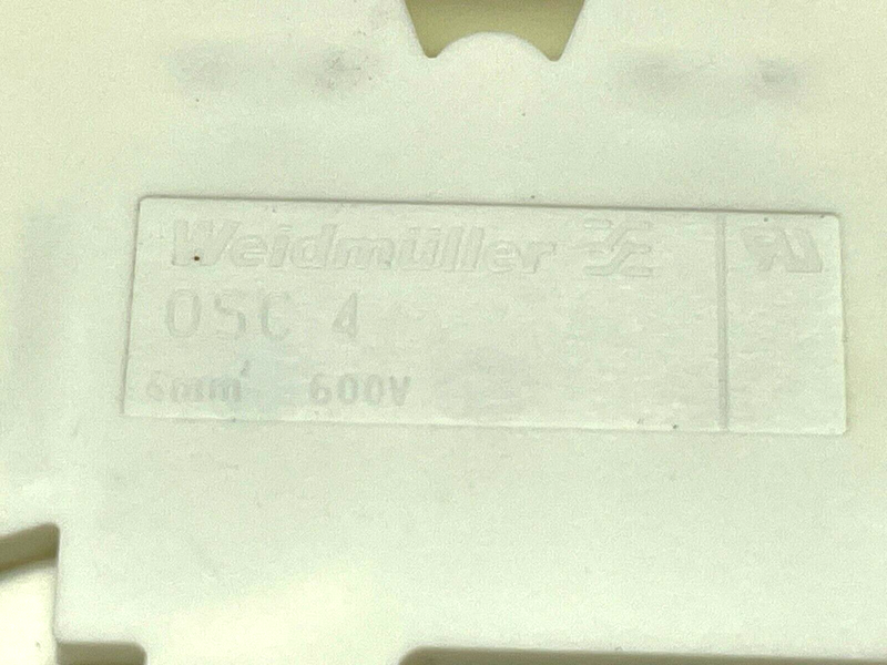 Weidmuller OSC 4 Terminal Block White 600V LOT OF 38 - Maverick Industrial Sales