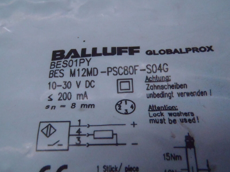 BALLUFF BRS M12MD-PSC80F-S04G PROXIMITY SENSOR - Maverick Industrial Sales