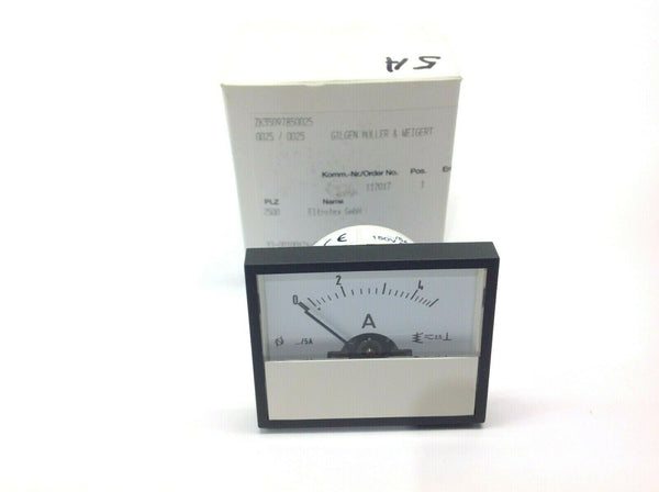 Gilgen Muller & Weigert RKN57 5A Ammeter - Maverick Industrial Sales