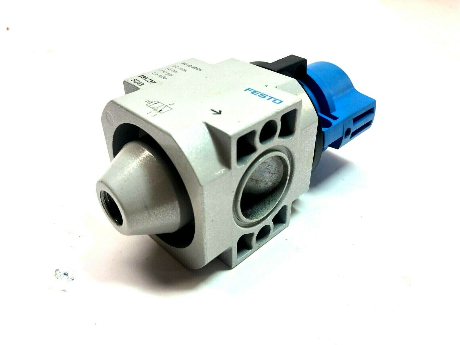 Festo HE-D-MIDI 185737 Pneumatic Safety Lockout Valve 16 BAR 230 PSI 1,6 MPa - Maverick Industrial Sales
