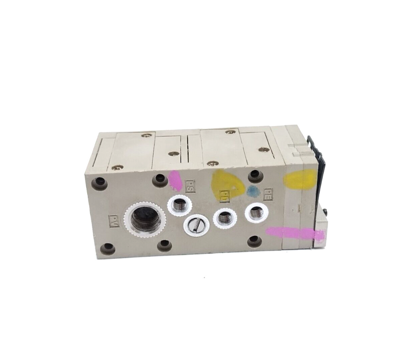 SMC ZR100-K25MZ-EC Large Vacuum Module Solenoid Valve Manifold Base Section ONLY - Maverick Industrial Sales