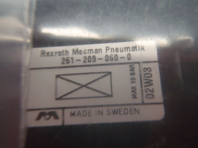 Rexroth Mecman Pneumatik 261-209-060-0 Solenoid Valve Block Plate Cover - Maverick Industrial Sales