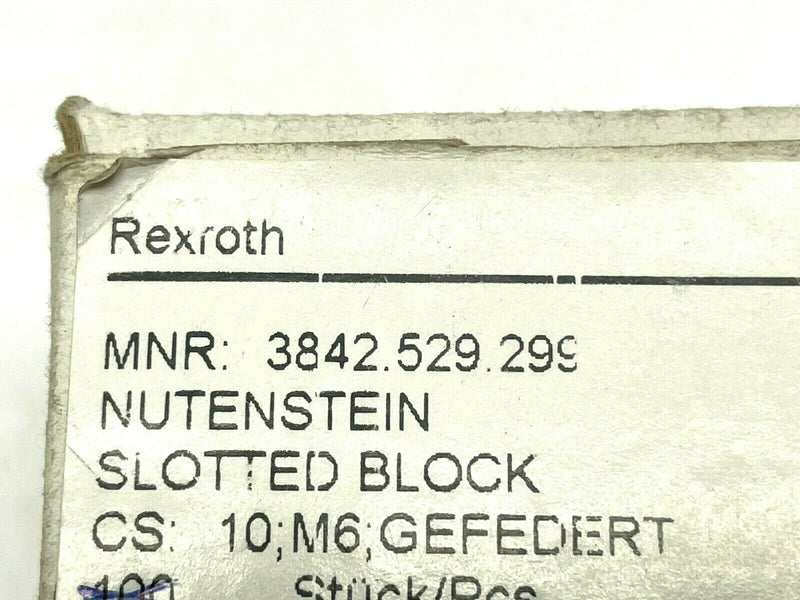 Bosch Rexroth 3842529299 Slotted Block LOT OF 10 - Maverick Industrial Sales