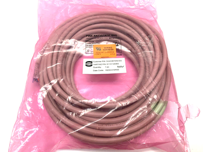 ABB 3HAC067449-003 Ethernet Floor Cable 15m Harting 61131120363 - Maverick Industrial Sales