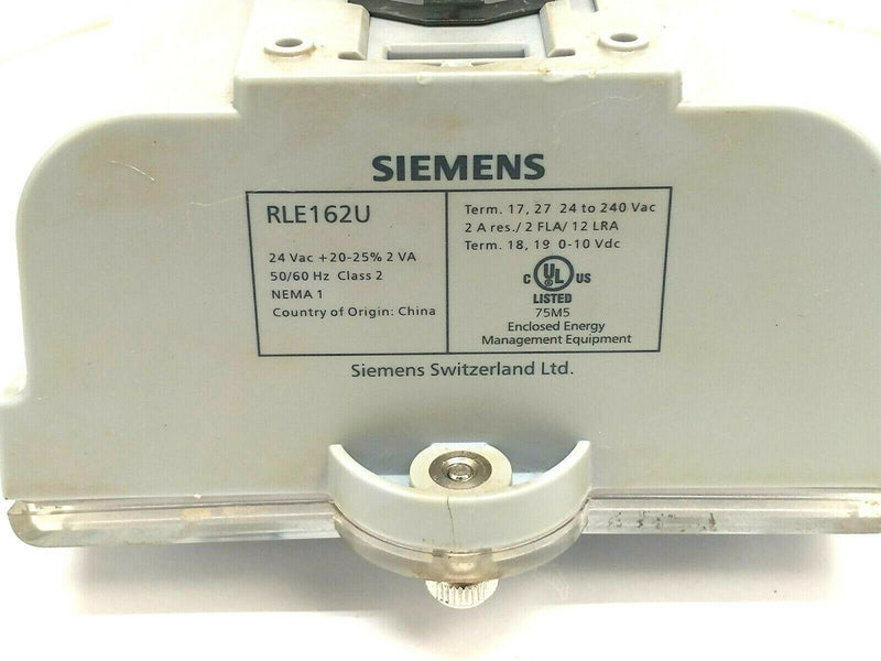 Siemens RLE162U Immersion Temperature Controller 24VAC BROKEN FRONT COVER - Maverick Industrial Sales