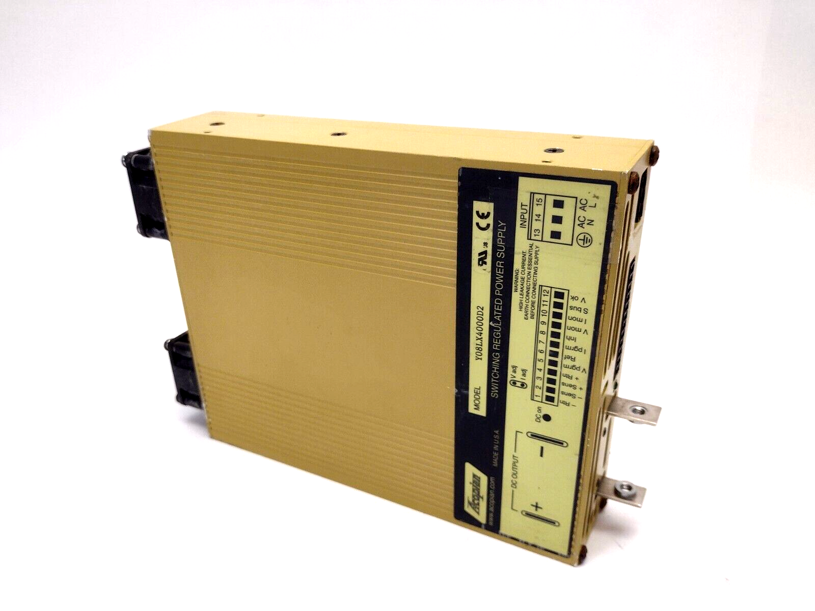 Acopian Y08LX4000D2 Switching Regulated Power Supply 90-265 VAC or 110-350 VDC - Maverick Industrial Sales