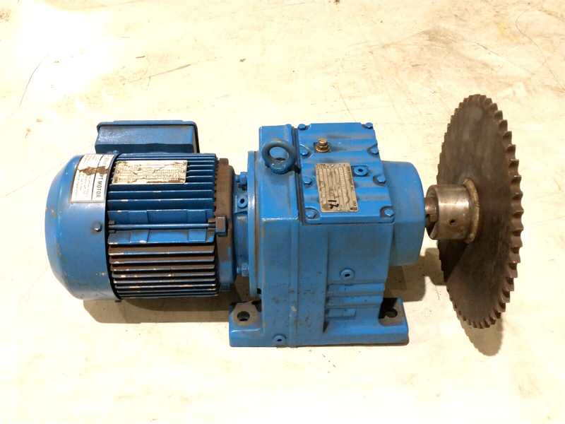 SEW DFT90L4 Motor 2HP 1720RPM DT79 3PH w/ R77DT90L4 Gear Reducer 81.80 Ratio - Maverick Industrial Sales