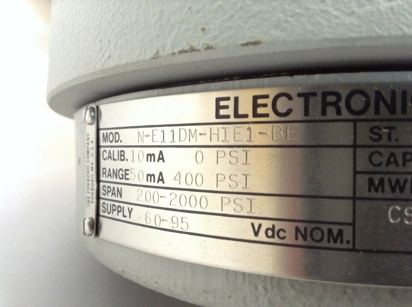 Foxboro N-E11DM-HIE1-BE Electronic Transmitter & Seismic Mounting Kit N0150RH - Maverick Industrial Sales